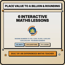 Place Value to a Billion and Rounding Bundle, 15 second preview of the six interactive lessons