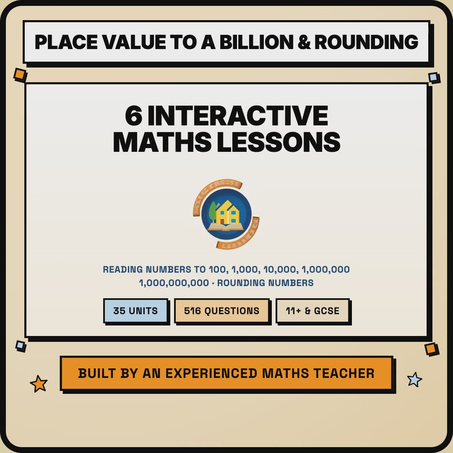 Place Value to a Billion and Rounding Bundle, 15 second preview of the six interactive lessons