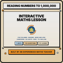 15 second preview of the Reading Numbers to 1,000,000 interactive lesson