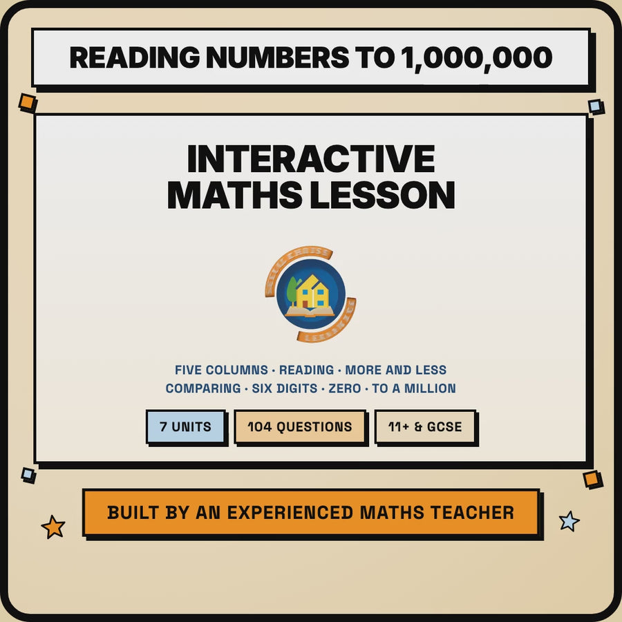 15 second preview of the Reading Numbers to 1,000,000 interactive lesson