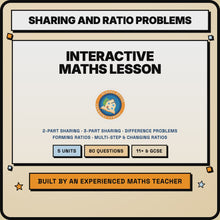 15 second preview of the Sharing and Ratio Problems interactive digital lesson