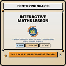 15 second preview of the Identifying Shapes interactive digital lesson