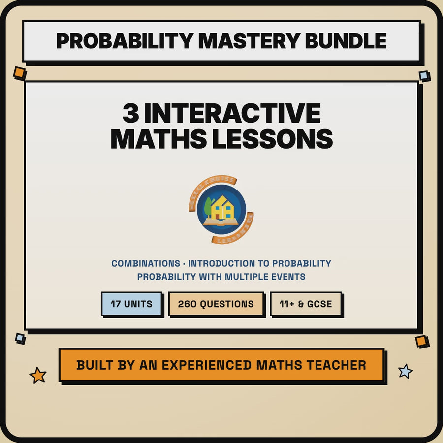 15 second preview of the three Probability interactive lessons