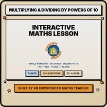15 second preview of the Multiplying and Dividing by Powers of 10 interactive lesson