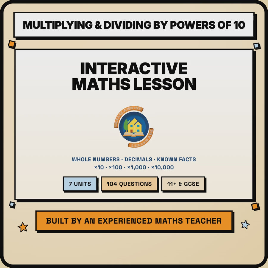 15 second preview of the Multiplying and Dividing by Powers of 10 interactive lesson