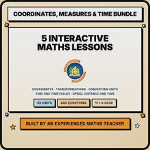 15 second preview of the Coordinates, Measures and Time Bundle lessons