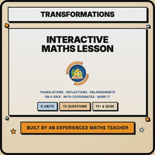 Fifteen second walkthrough of the Transformations interactive lesson