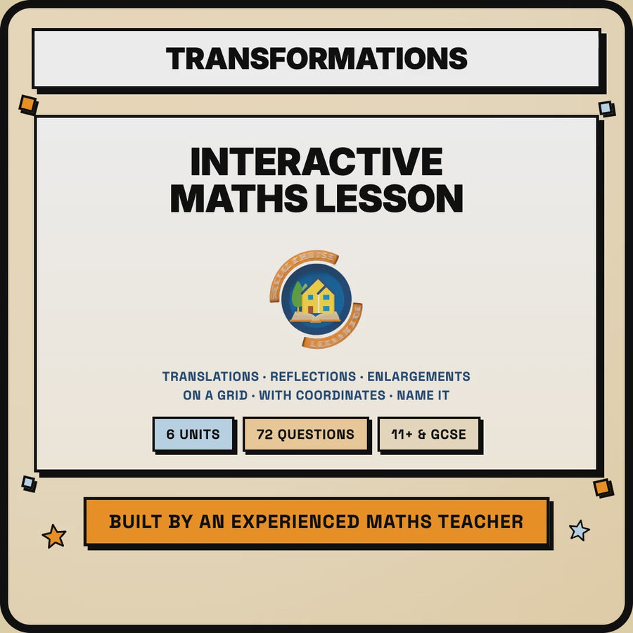 Fifteen second walkthrough of the Transformations interactive lesson
