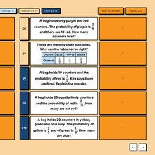 Hardest tier probability questions from the worded and reverse problems unit