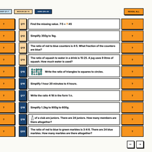 Hardest tier ratio practice questions with hidden click to reveal answers