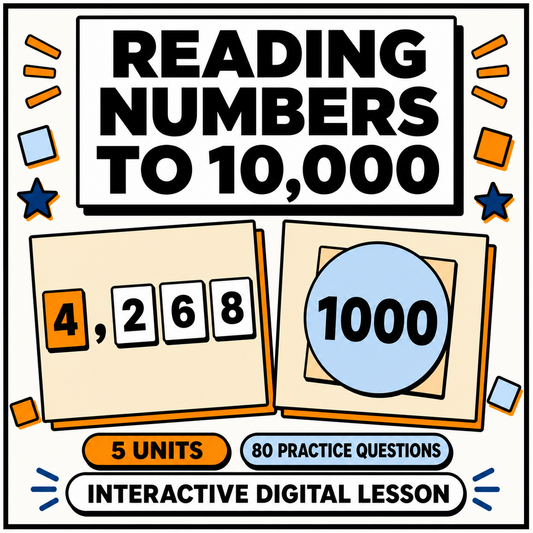 Reading Numbers to 10,000 interactive place value lesson for KS2 and 11 plus
