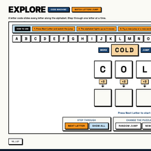 Anagrams and Codes, the letter code machine explore
