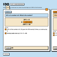 I Do worked example, Unit 1 round percentages, full method shown