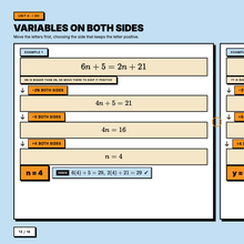 Worked example for variables on both sides