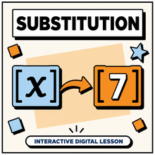 Substitution Mastery interactive digital lesson for 11+ and GCSE maths revision