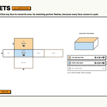 Interactive net of a cuboid showing matching pairs of faces