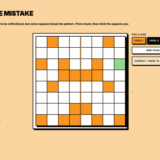 Spot the Mistake reflection activity, Symmetry lesson