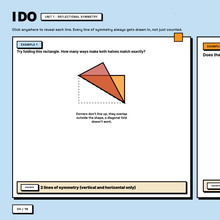 I Do worked example, Unit 1 reflectional symmetry, full method shown