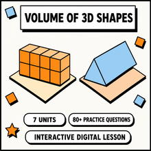 Volume of 3D Shapes Mastery interactive digital lesson for 11+ and GCSE maths revision